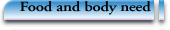 food and need of body