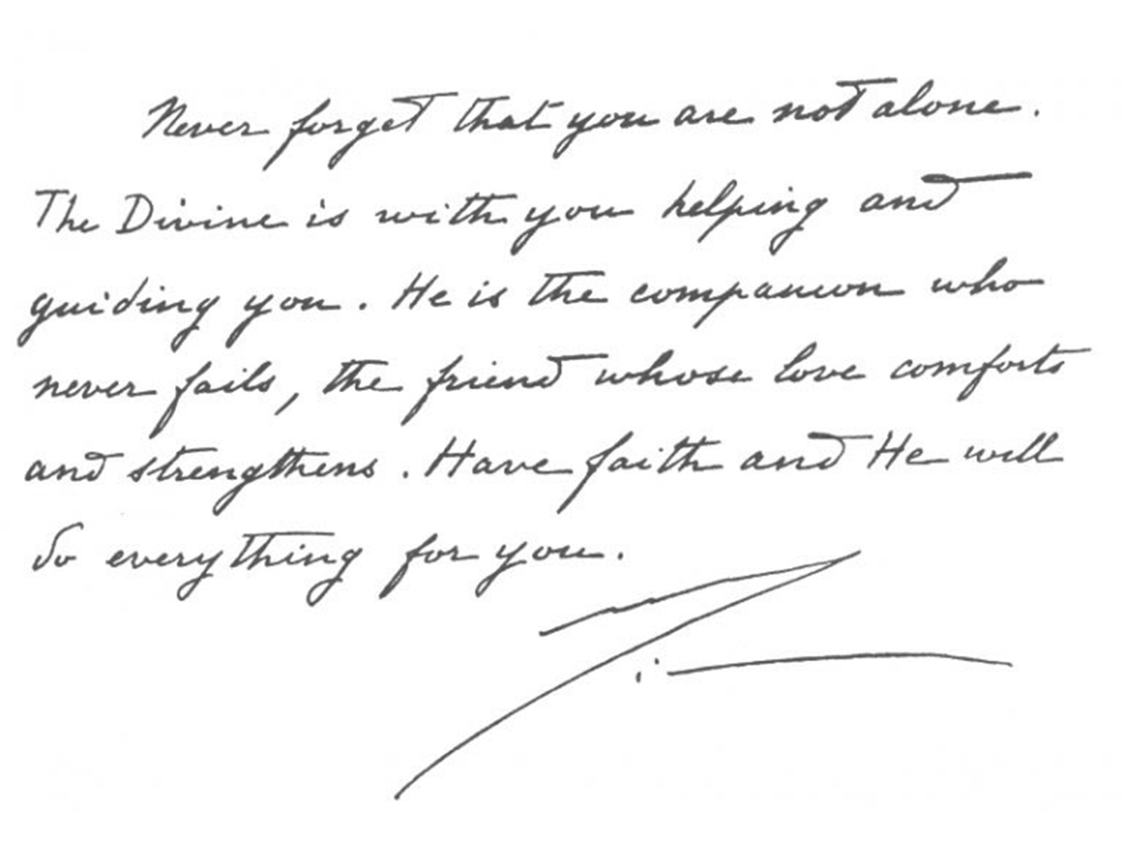 handwritten by The Mother